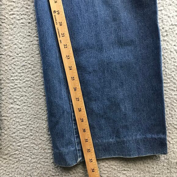 Vintage 70s Pentimento Flare Bell Bottom High Waist Denim Jeans size waist 26 - Picture 9 of 12